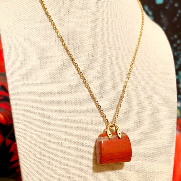 Red Jasper Purse Necklace - Picture 3 of 5